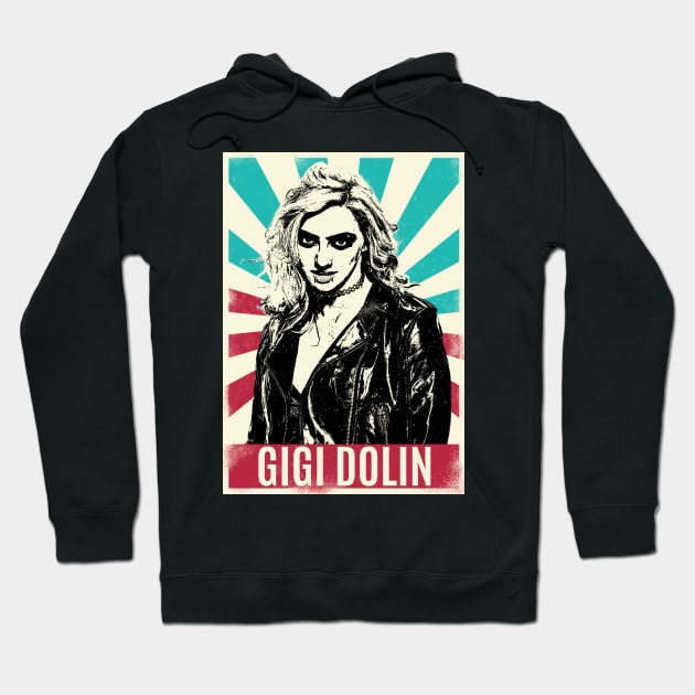 Vintage Retro Gigi Dolin Hoodie by Bengkel Band